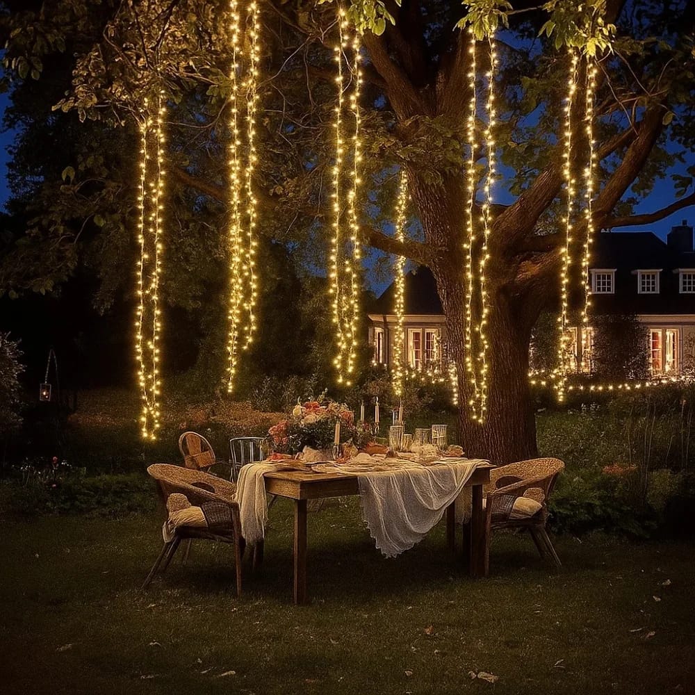 Світлодіодна гірлянда Casa Deco LED Lianen, 5 ліан по 192 см, тепле біле світло